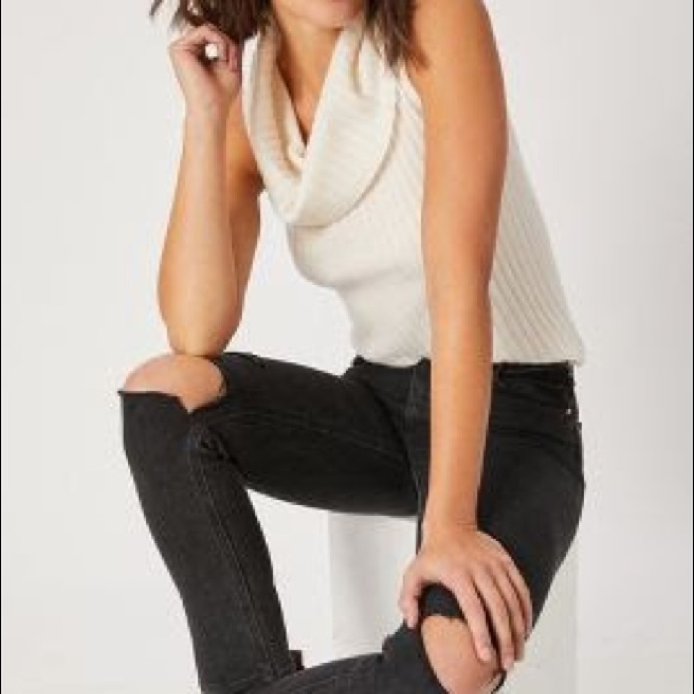 Anthropologie Emerie Cashmere Cowl Neck Sweater Tank